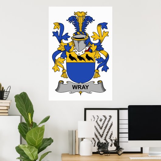 Wray Family Crest Poster (Thuiskantoor)