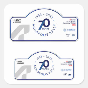WRC ACROPOLIS RALLY GRIEKENLAND autosport Autoraci Vierkante Sticker