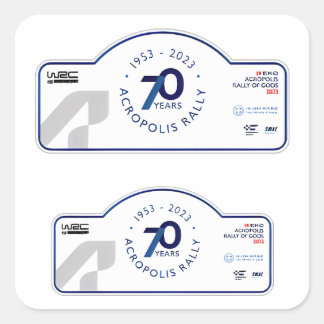 WRC ACROPOLIS RALLY GRIEKENLAND autosport Autoraci Vierkante Sticker