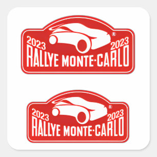 WRC Monte-Carlo Rally Rally Monte carlo Vierkante Sticker