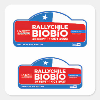 WRC rally chili biobio chili rally kampioenschap Vierkante Sticker