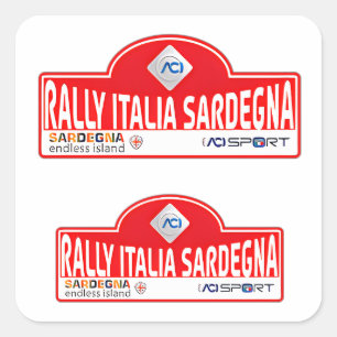 WRC Rally Italia autosport, Italië Vierkante Sticker