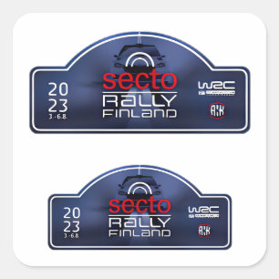 WRC Rally van Finland autosport Vierkante Sticker