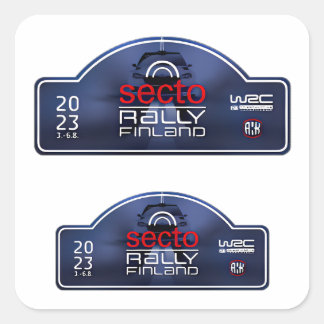 WRC Rally van Finland autosport Vierkante Sticker