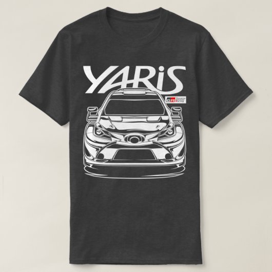 WRC Yaris Gazoo Racing White Print T-shirt (Design voorkant)