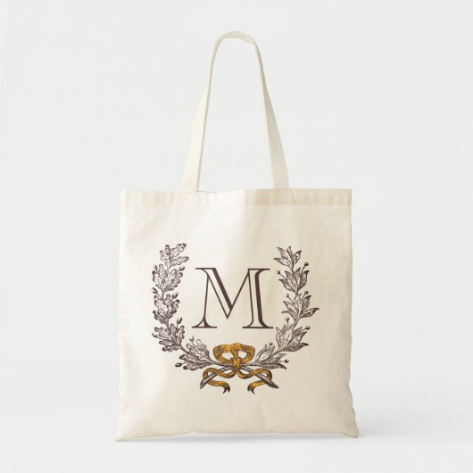  Wreatated Monogram Initiaal Tas (Voorkant)