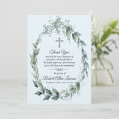 WreatCross Funeral Memorial Bedankt kaarten (Staand voorkant)