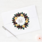 Wreatding Wedding Flowers Floral Arrangement Posta Vierkante Sticker (Envelop)