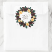 Wreatding Wedding Flowers Floral Arrangement Posta Vierkante Sticker (Tas)