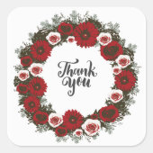 Wreatding Wedding Flowers Floral Arrangement Posta Vierkante Sticker (Voorkant)