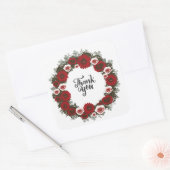 Wreatding Wedding Flowers Floral Arrangement Posta Vierkante Sticker (Envelop)