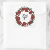 Wreatding Wedding Flowers Floral Arrangement Posta Vierkante Sticker (Tas)