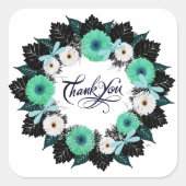 Wreatding Wedding Flowers Floral Arrangement Posta Vierkante Sticker (Voorkant)