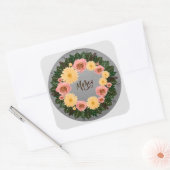 Wreatding Wedding Flowers Floral Arrangement Posta Vierkante Sticker (Envelop)