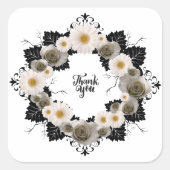 Wreatding Wedding Flowers Floral Arrangement Posta Vierkante Sticker (Voorkant)