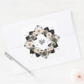 Wreatding Wedding Flowers Floral Arrangement Posta Vierkante Sticker (Envelop)