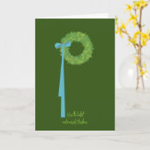 Wreate and Ribbon Holiday Card Kaart (Gele Bloem)