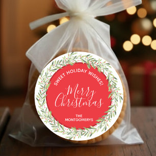 Wreate kersthomemade Holiday Baking Ronde Sticker