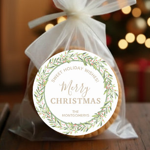 Wreate kersthomemade Holiday Baking Ronde Sticker