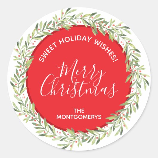 Wreate kersthomemade Holiday Baking Ronde Sticker (Voorkant)