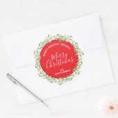 Wreate kersthomemade Holiday Baking Ronde Sticker (Envelop)