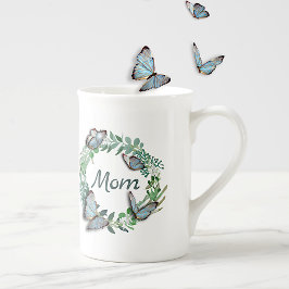  Wreate met Butterflies Moederdag Porselein Kop