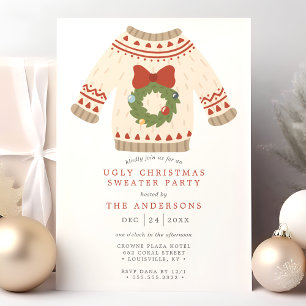 Wreate Tacky Ugly KerstSweater Party Kaart