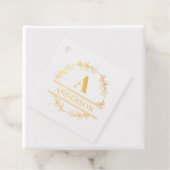 Wreated Custom Name Initiaal Monogram Bedankjes Labels (Met doos)