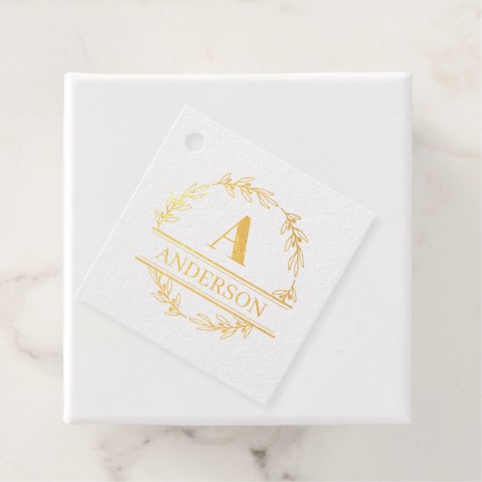 Wreated Custom Name Initiaal Monogram Bedankjes Labels (Met doos)