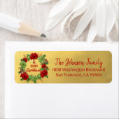 Wreated Gold Holiday - Kerstadres Etiket (Insitu)