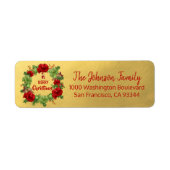 Wreated Gold Holiday - Kerstadres Etiket (Voorkant)