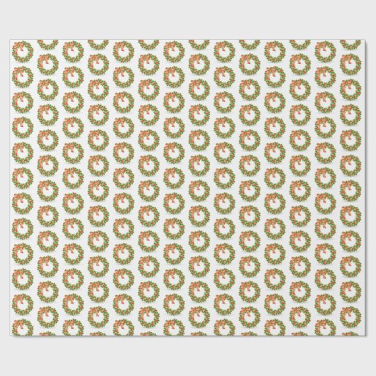 Wreated Pattern country kerstwrapping paper Cadeaupapier (Vlak)
