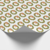 Wreated Pattern country kerstwrapping paper Cadeaupapier (Hoek)