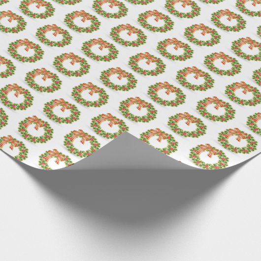 Wreated Pattern country kerstwrapping paper Cadeaupapier (Hoek)