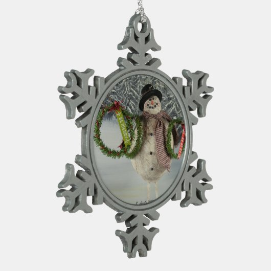 Wreaten voor verkoop tin sneeuwvlok ornament (Links)