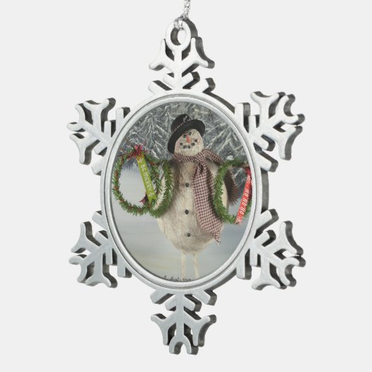 Wreaten voor verkoop tin sneeuwvlok ornament (Rechts)