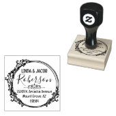 Wreatepaar retouradres rubberstempel (Gestempeld)
