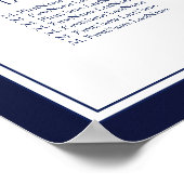 Wreater Anchor Monogram Wedding Small Seating Char Poster (Hoek)