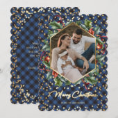 Wreater Blue Buffalo Pset met kerstkaarten Feestdagenkaart (Voorkant / Achterkant)