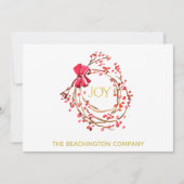 *~* Wreater Corporate JOY Business Holiday Card (Voorkant)