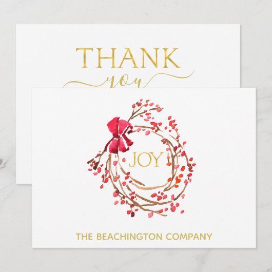 *~* Wreater Corporate JOY Business Holiday Card (Voorkant / Achterkant)