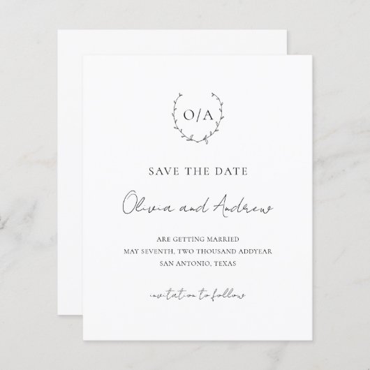 Wreater Crest Monogram Budget Weddenschap sparen d (Voorkant / Achterkant)