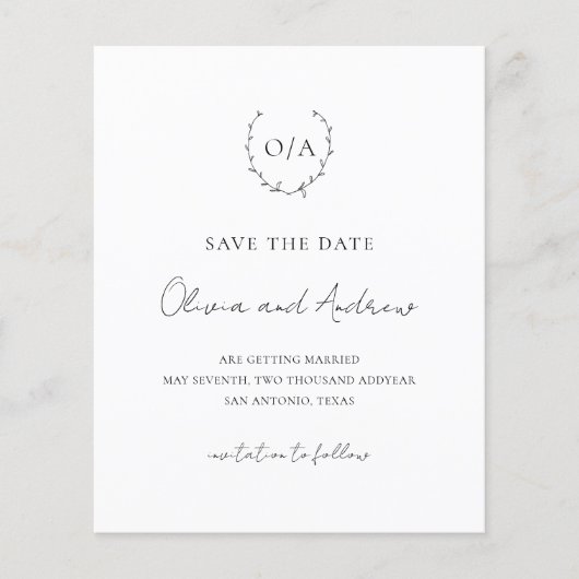 Wreater Crest Monogram Budget Weddenschap sparen d (Voorkant)