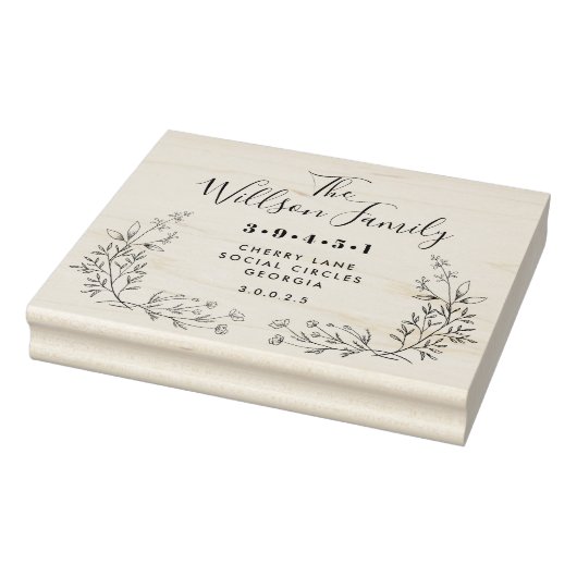 Wreater Familienaam Return Address Rubber Stamp Rubberstempel (Stempel)