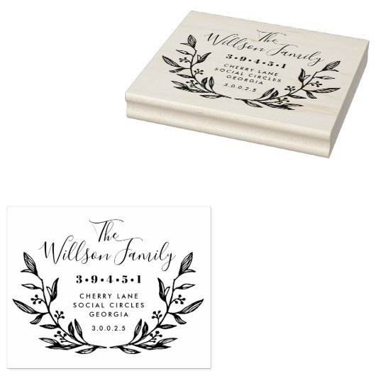 Wreater familienaam Return Address Rubberstempel (Gestempeld)