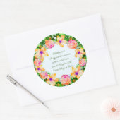 Wreater Flowers Greenery Floral Religious Gift Art Ronde Sticker (Envelop)