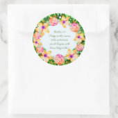 Wreater Flowers Greenery Floral Religious Gift Art Ronde Sticker (Tas)