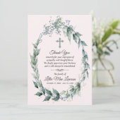 Wreater Funeral Memorial Pink Bedankt kaarten (Staand voorkant)