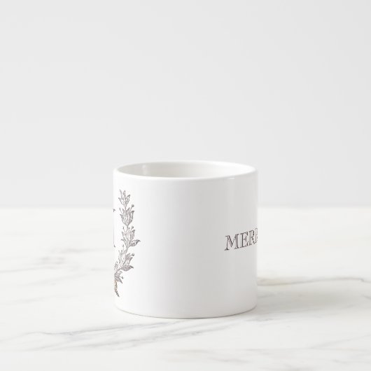 Wreater Gepersonaliseerd Monogram Initiaal Espresso Kop (Voorkant)