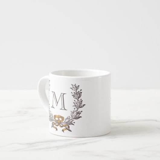 Wreater Gepersonaliseerd Monogram Initiaal Espresso Kop (Links)
